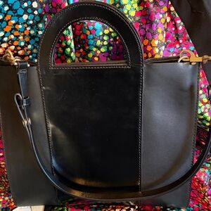 Kate Spade Saturday Elegant Black Leather Tote Bag